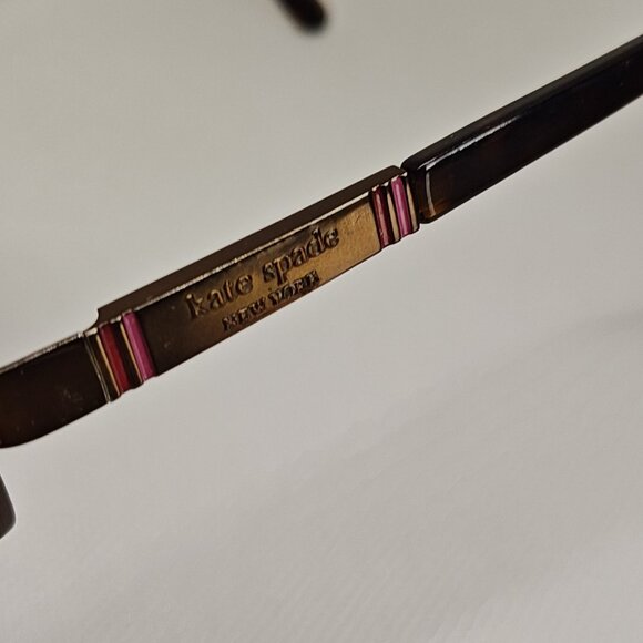 Kate Spade Averil Eyeglasses Frames ONLY Womens Brown Tortoise 135 Optical Case - Picture 9 of 12